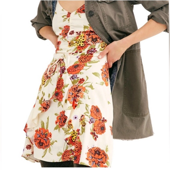 Free People Happy Heart Ruched Mini Dress Sz Sm - Picture 8 of 8